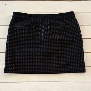 GAP Black Textured Mini Skirt, Size 2